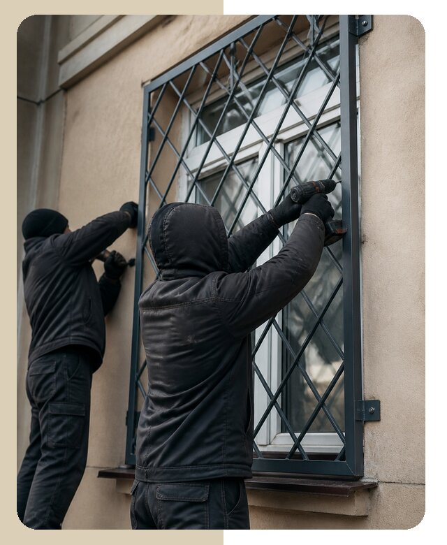 Установка антивандальных решеток на окна в Лысьве